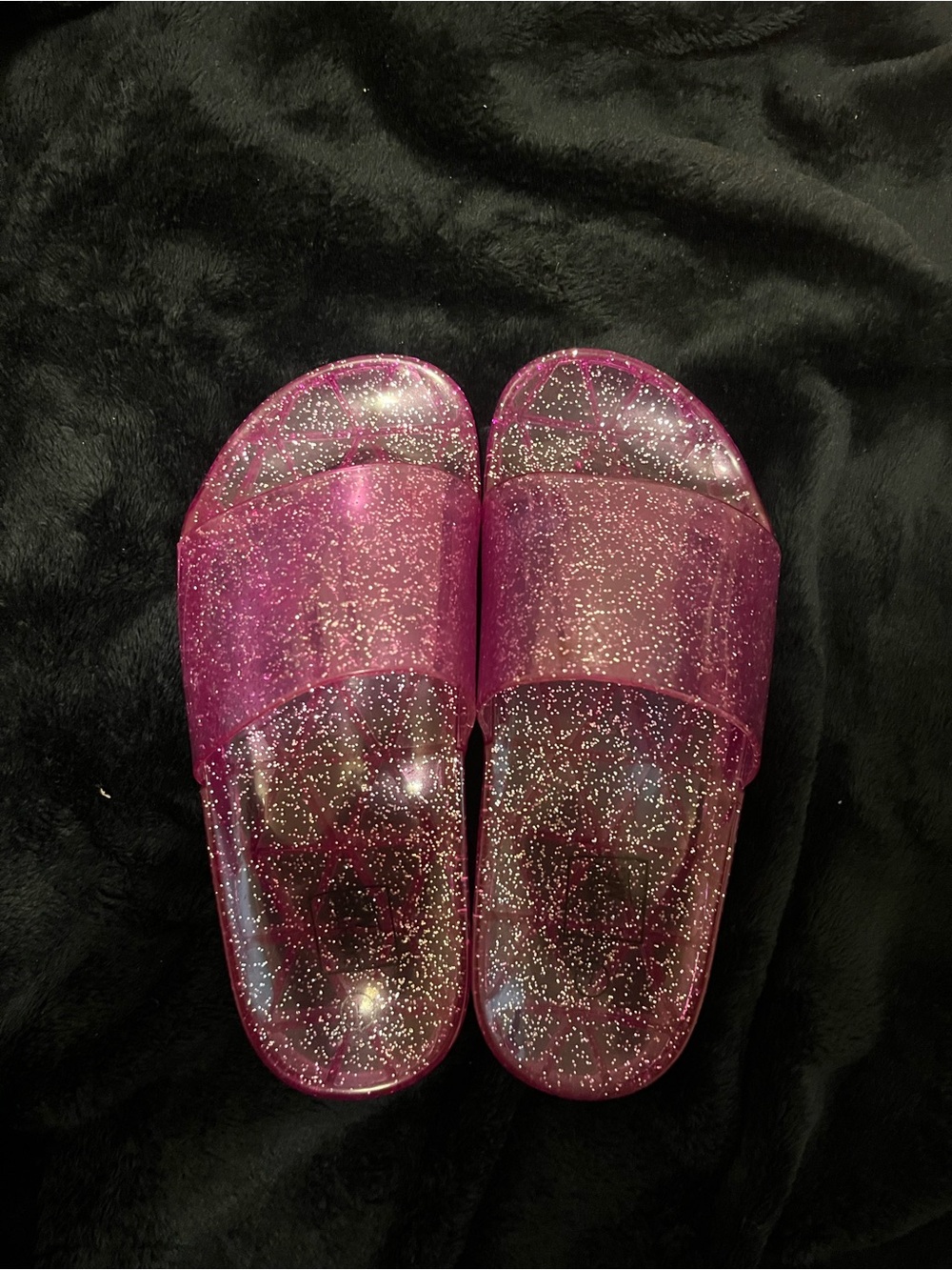 Old Navy Pink Glitter Slide Sandals